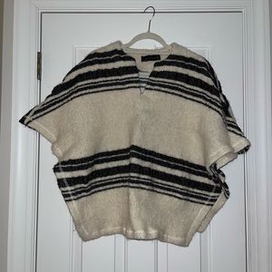 Great Condition Zara Striped Wool Poncho-Size Medium
